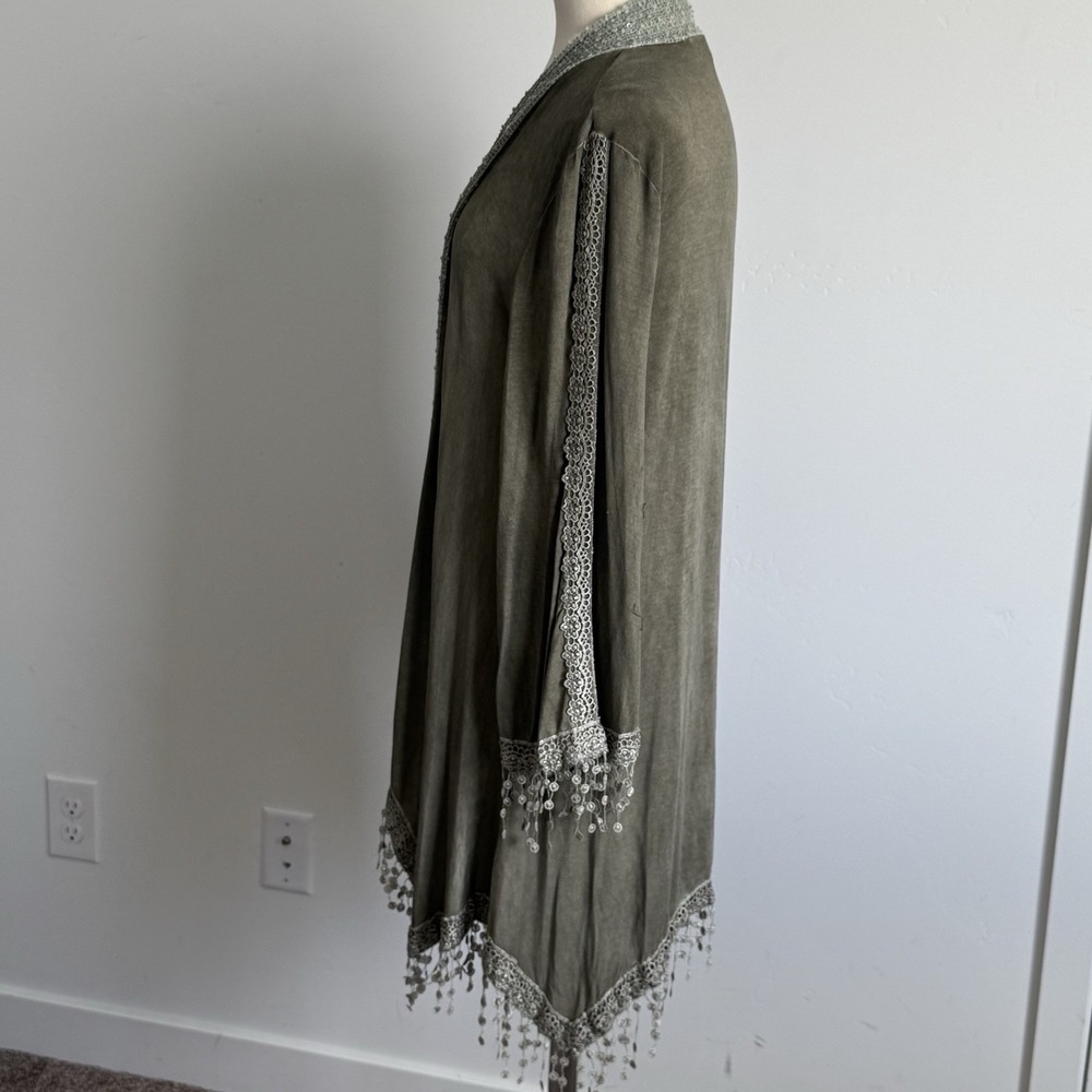 Cupio Kimono Whimsy Forest Fairy Pirate Coastal Cowgirl Artsy M/L Grunge BOHO - Picture 3 of 9